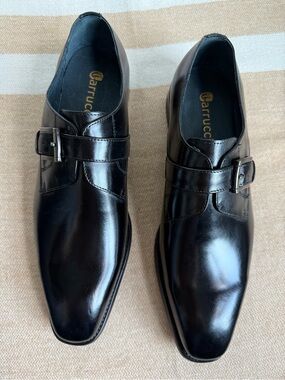 Carrucci Black Leather men’s Monk Strap Dress Shoes New Size 12